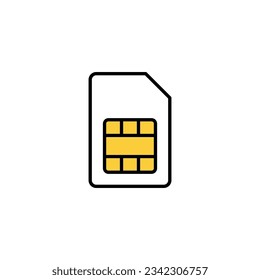 Sim card icon vector for web and mobile app. dual sim card sign and symbol