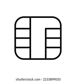 Sim card icon vector.Flat desing