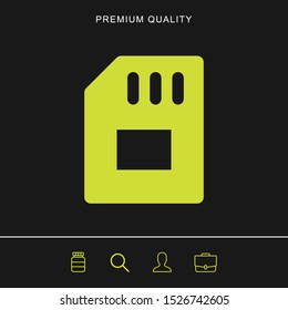Sim card icon for web and mobile