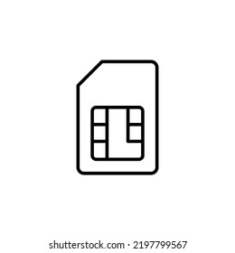 Sim card icon for web and mobile app. dual sim card sign and symbol