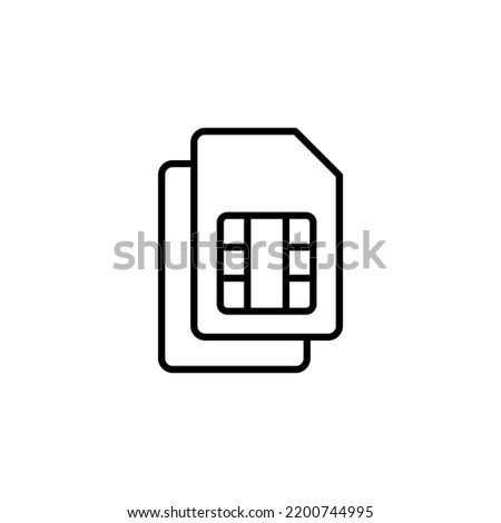 Sim card icon for web and mobile app. dual sim card sign and symbol