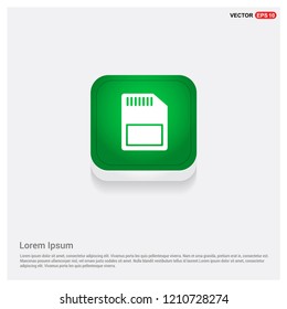 Sim card iconGreen Web Button - Free vector icon