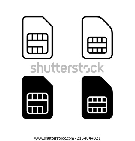 Sim card icons vector. dual sim card sign and symbol