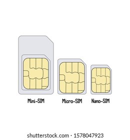 SIM card icons vector illustration.