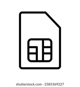 sim card iconVector illustration in black