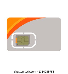 SIM card illustration. Devices, gadgets, electronics. Computer concept. Vector illustration can be used for topics like modern life, progress