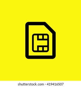 Sim card isolated minimal single flat icon. Accessory line vector icon for websites and mobile minimalistic flat design