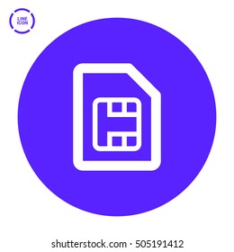 Sim card isolated minimal single flat icon. Accessory line vector icon for websites and mobile minimalistic flat design