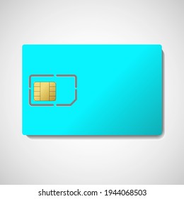 Sim-Karte einzeln auf weißem Hintergrund. Chip für Handy. Realistisches Vektorsymbol