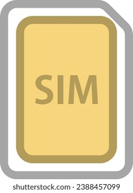 Sim Card Isolated Vector Icon