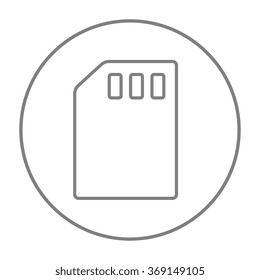 Sim card line icon.