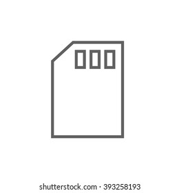 Einfach Kartenzeilensymbol.