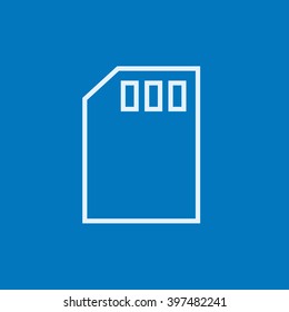 Sim card line icon.