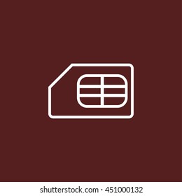 sim card line icon