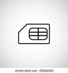sim card line icon