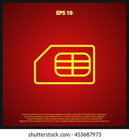 sim card line icon
