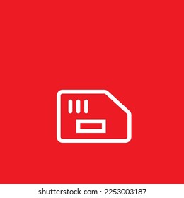 SIM card line icon, graphics resource template, vector illustration.