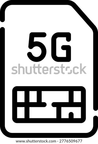 sim card line icon illustration vector