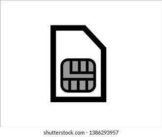 SIM card  line icon. Linear vector illustration. Pictogram isolated on white background - Vector
