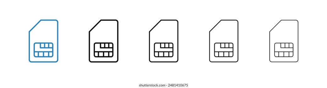 Juego de Vectores de recubrimiento de tarjeta SIM.