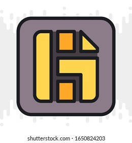 Sim card or sim menu app icon for smartphone, tablet, laptop or other smart device with mobile interface. Minimalistic color version on light gray background