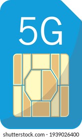 SIM-Karte. Mobiles Internetsymbol. 5g-Technologie