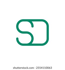 sim card mobile letter s logo design