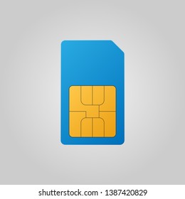 Sim Card. Mobile telecommunications technology symbol. Vector stock illustration.