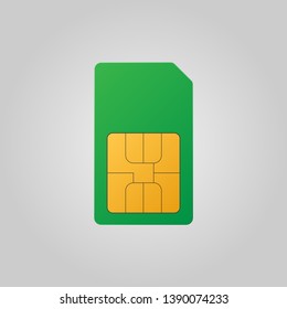 Sim Card. Mobile telecommunications technology symbol. Vector stock illustration.