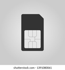 Sim Card. Mobile telecommunications technology symbol. Vector stock illustration.