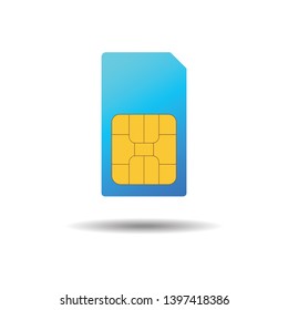 Sim Card. Mobile telecommunications technology symbol. Vector stock illustration.eps 10