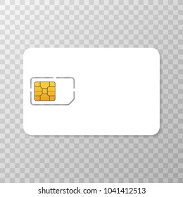 Sim Card Object Realistic Vector Icon