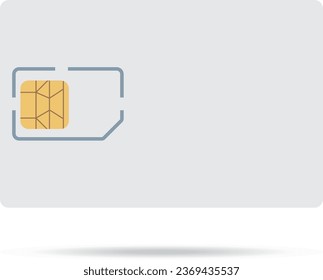 Sim card object realistic vector icon