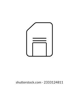 Sim Card On White Background For Graphic And Web Design. Simple vector sign. Internet concept symbol for website button or mobile app