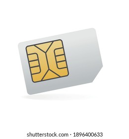 SIM card phone vector Illustration