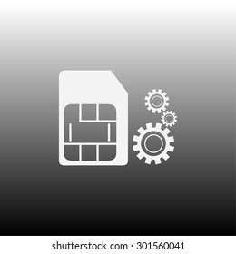 SIM card setting simple icon 