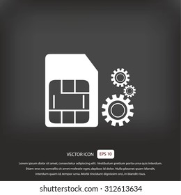SIM card setting simple icon 