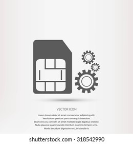SIM card setting simple icon 