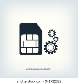SIM card setting simple icon 