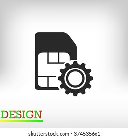 SIM card setting simple icon 