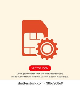 SIM card setting simple icon 