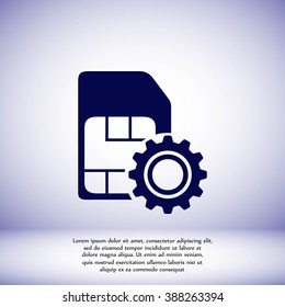 SIM card setting simple icon 
