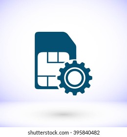 SIM card setting simple icon 