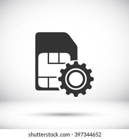 SIM card setting simple icon 