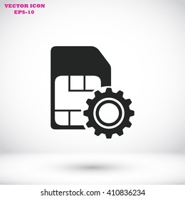 SIM card setting simple icon 