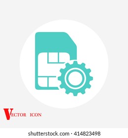 SIM card setting simple icon 