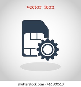 SIM card setting simple icon 