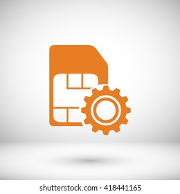 SIM card setting simple icon 