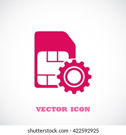 SIM card setting simple icon 