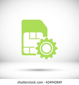 SIM card setting simple icon 